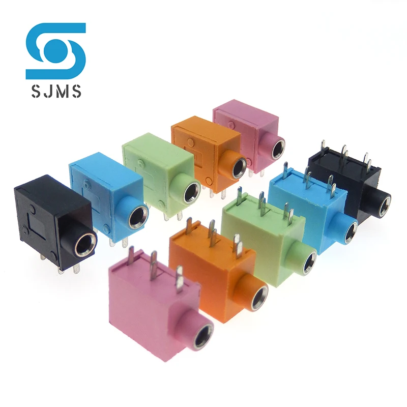 5/10Pcs Headphone Jack Socket PJ-325 3.5MM Stereo Female Socket 3.5 Audio Earphone Connector PJ325 Audio Jack Socket Multicolor