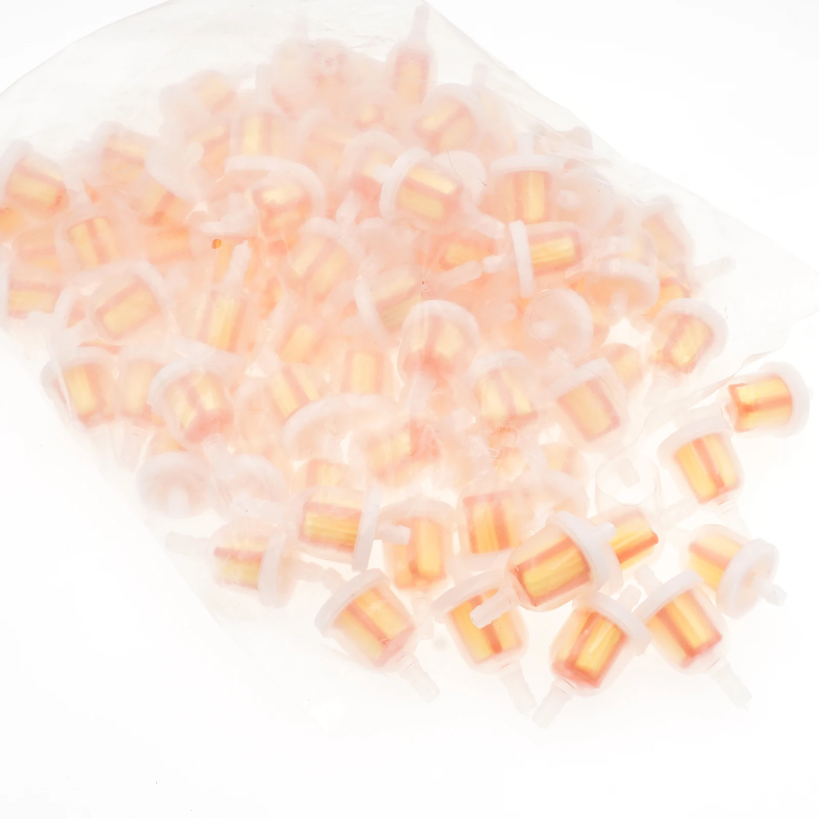 New 100pcs/Lot Inline Plastic Motorcycle Gas Fuel Filter Moped Scooter Go Kart Dirt Bike ATV 50cc 90cc 110cc 150cc 250cc