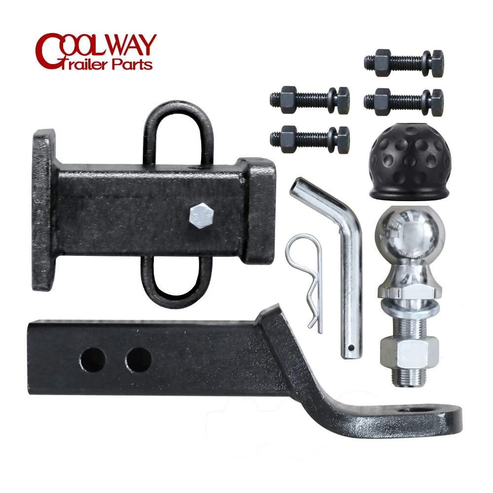 2 Inch Towbar Tongue Mount With Tow Ball And Hitch Receiver Pin Bolt On Truck Trailer Parts Car Camper Accessories Caravans