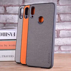 Case for Xiaomi Redmi note 7 pro coque Luxury textile Leather skin soft TPU hard phone cover for Redmi note 7 pro case