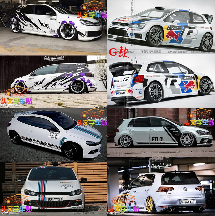 

Car stickers FOR Volkswagen Golf 7 POLO GOLF 6 GTI body decoration decals personality design car appearance stickers GIT Auto