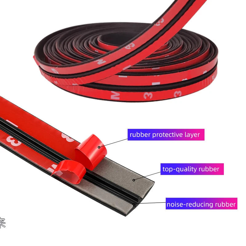 2/8m Car Roof Rubber Strip Sunroof Windshield Seal Waterproof Soundproof Car Roof Protector Seal For Auto Accessories Universal