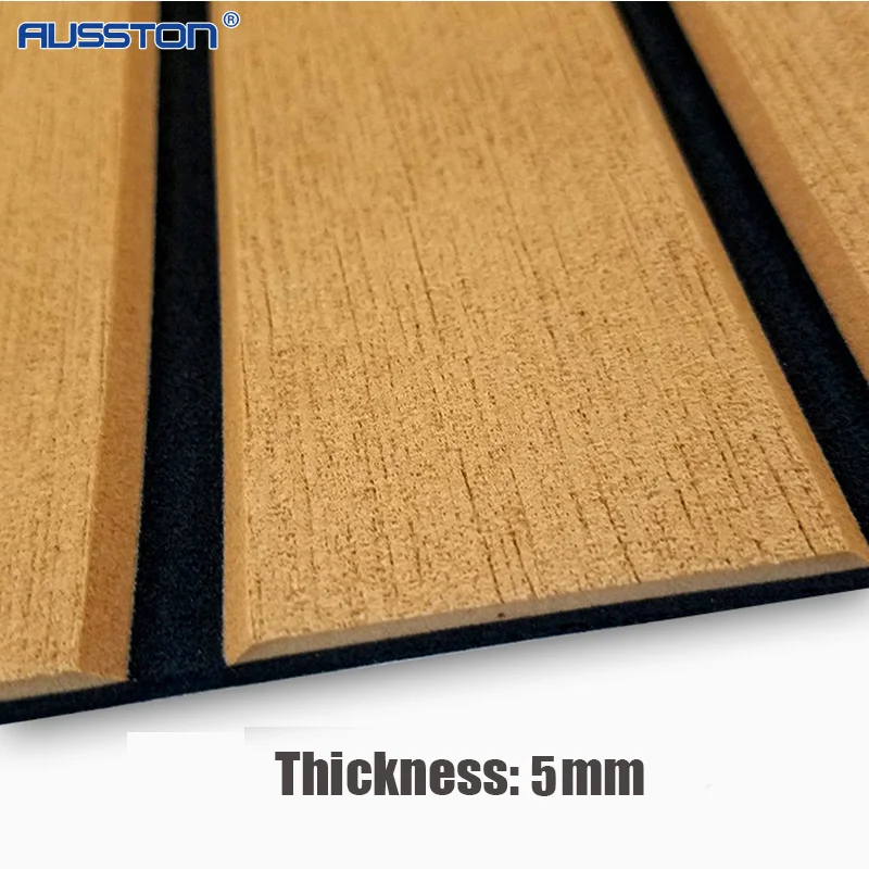 Self-Adhesive EVA Foam Marine Flooring 600x2400x5mm Anti Skid Faux Teak Boat Deck Mat Vehicle Pad Yacht Boat Car Accessories