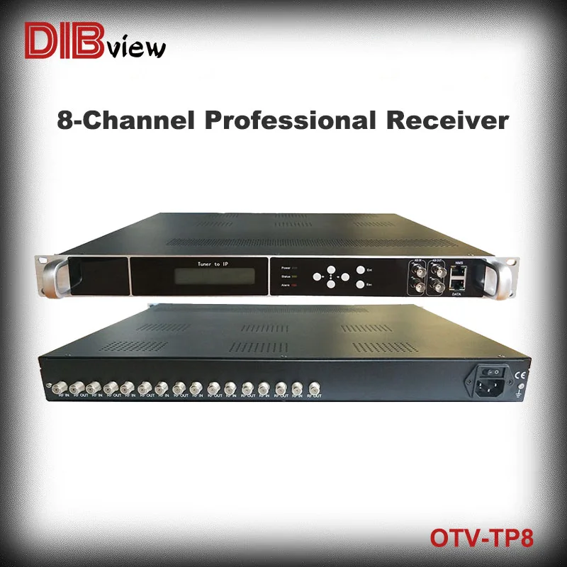 Dibview FTA 8 Carriers  DVBS2 RF FTA tuner 2 ASI to IP ASI gateway BISS Satellite Receiver Digital TV Headend