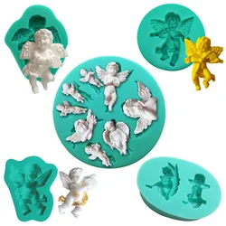 Angel Cupid Model Fondant Silicone Mold Chocolate Sugar Cupcake Baking Cake Decorating Tools DIY Resin Gypsum Handmade Mould