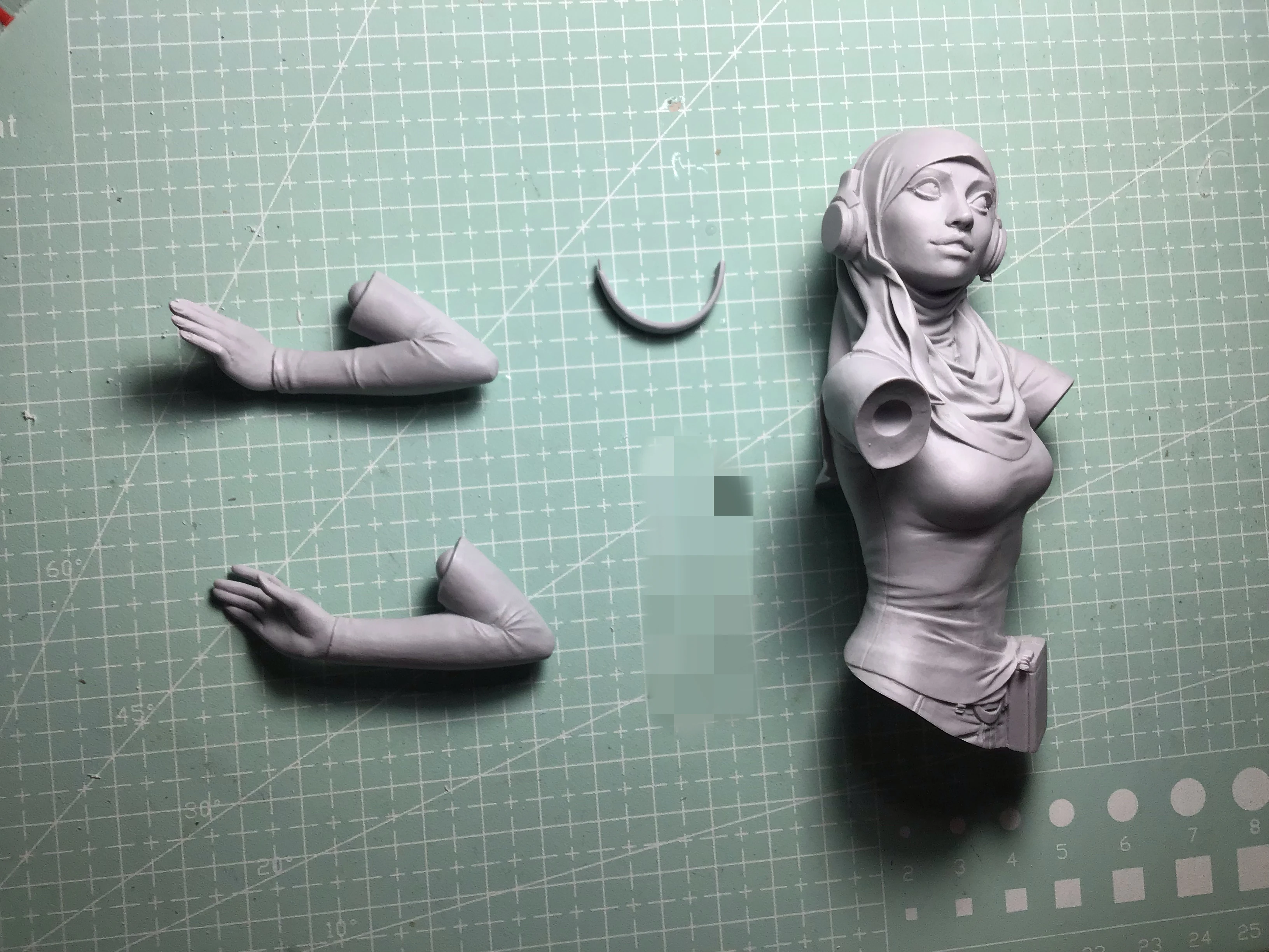 108mm  Resin Model Bust GK， Unassembled and unpainted kit