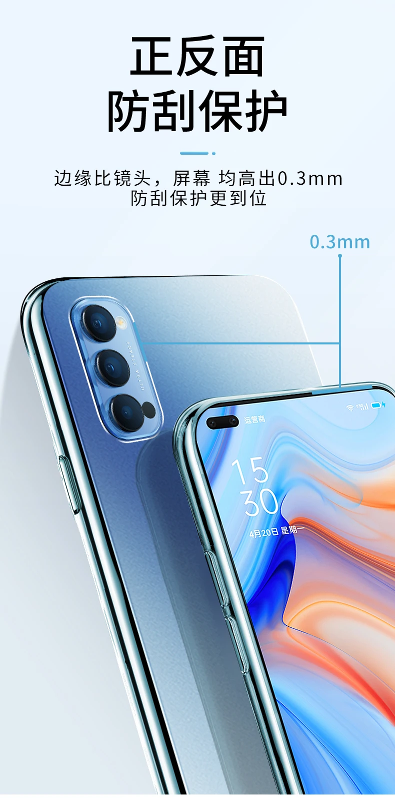 Transparent Back Cover for OPPO Reno 4 Pro SE Lite 4F Z Phone Case 360 Clear Soft Funda Reno4 4SE 4Pro 4Lite F 4Z 4G 5G Global