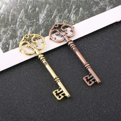 2 Pieces/Lot 80x28mm Big Size Key Charms 3 Colors Antique Bronze Key Pendant For Diy Jewelry Making