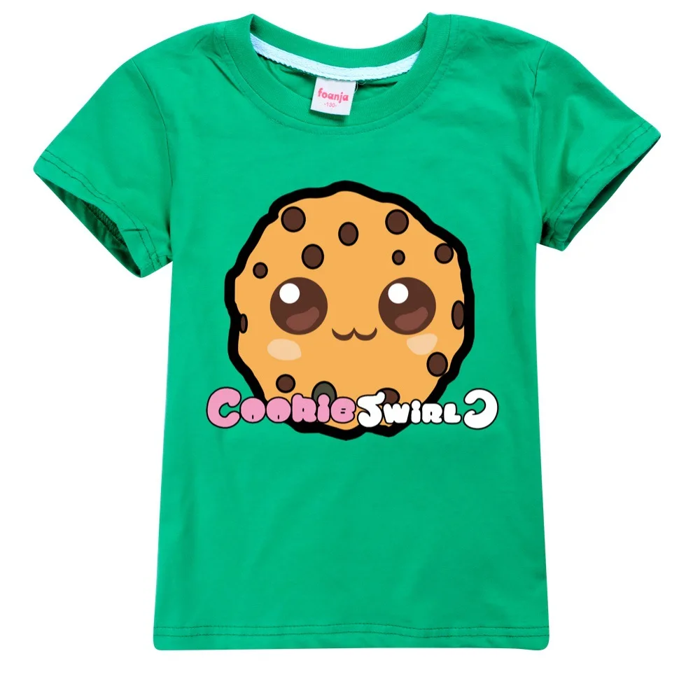 Meisjeskleding Koekje Werveling C Mode Kids Dragen Katoenen Zomer Casual Tops Jongens Korte Mouwen T-Shirts Peuter Shirts Baby Boy Tops