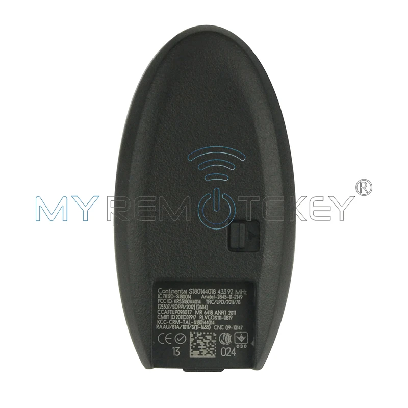 Smart Key With Insert 3 Button 433.92 Mhz ID47 For Nissan Teana 2012 2013 2014 2015 Keyless Entry Car Key Replacement Remtekey