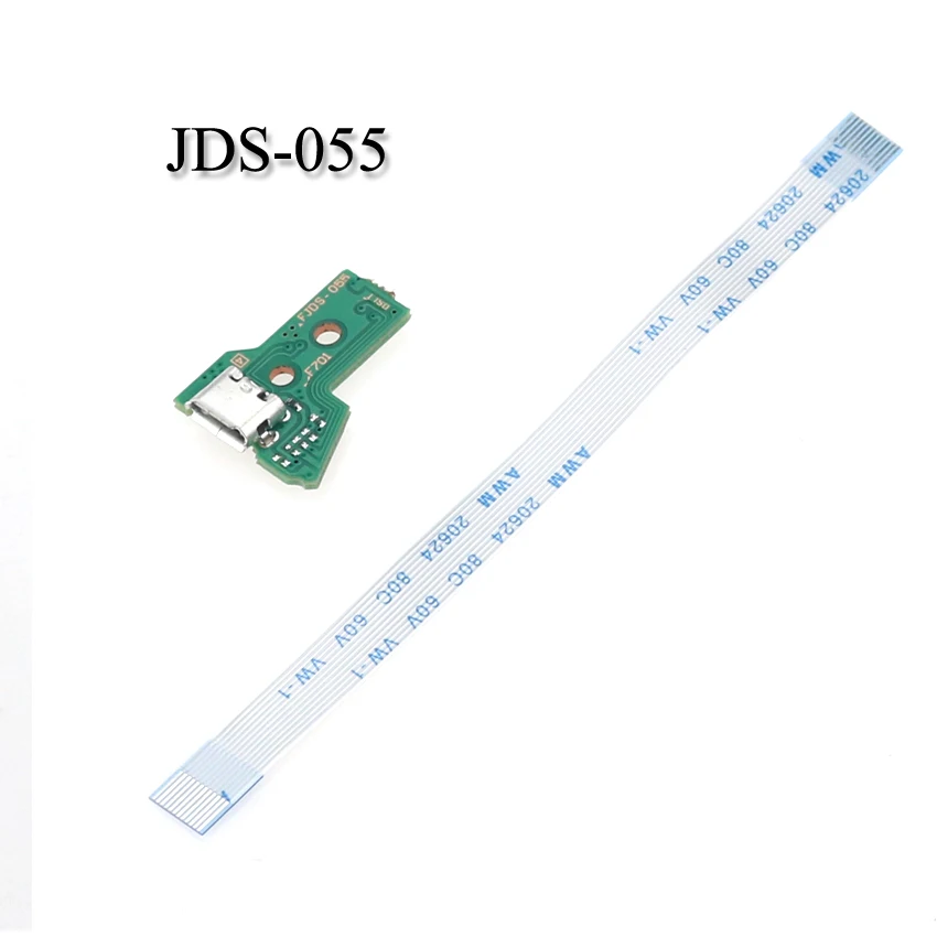 Ngọc Khê Cho PS4 Pro Slim Bộ Điều Khiển Sạc Ổ Cắm Cổng Bảng Mạch JDS 001 011 030 040 055 Với 12 14 pin Công Suất Cáp Mềm