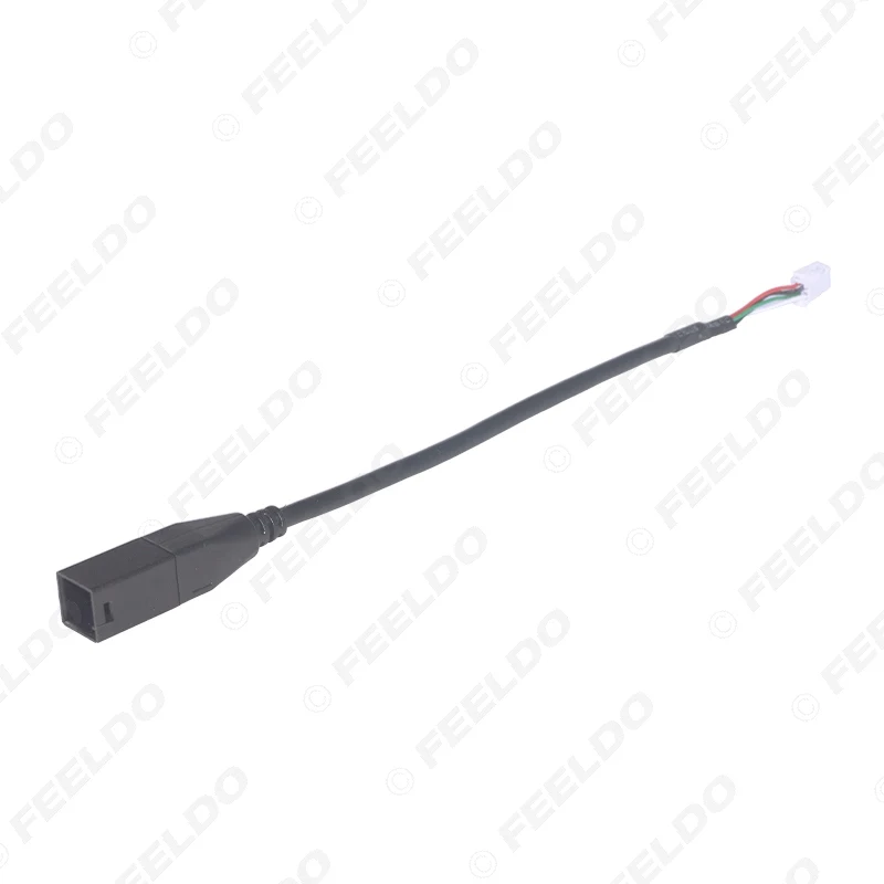 FEELDO Car Audio Radio 4Pin Connector to USB Input Wire Adapter For Toyota Camry Corolla Mazda Standard Original Auto USB Cable