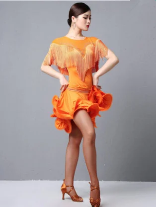 Vestidos De Salsa latina para adultos, faldas De baile latino, Cha, Rumba, Samba, baile De salón, moda De Ginastica, Saia Social, 2019