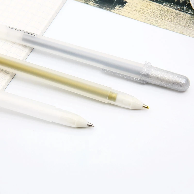 3 Stück SAKURA Gelly Roll Gelschreiber Highlight Marker für Journaling, Kunst, Zeichnen, klassische weiße Tinte, verschiedene Spitzen, fein, mittel, kräftig – Detail 12