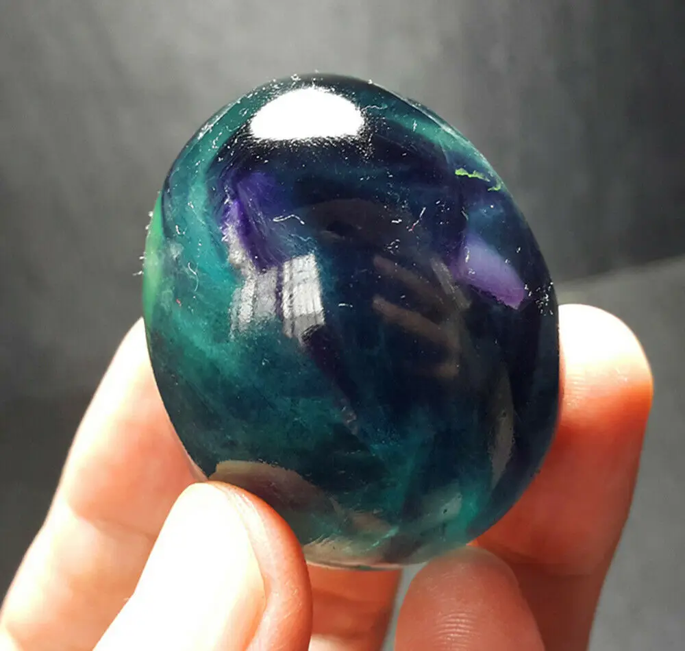 Rare Natural Fluorite Egg Quartz Crystal Point Healing 80g - Image 3