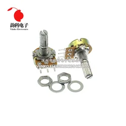 5pcs WH148 B1K B2K B5K B10K B20K B50K B100K B500K 3Pin 20mm Shaft Amplifier Single Potentiometer 1K 2K 5K 10K 50K 100K 500K