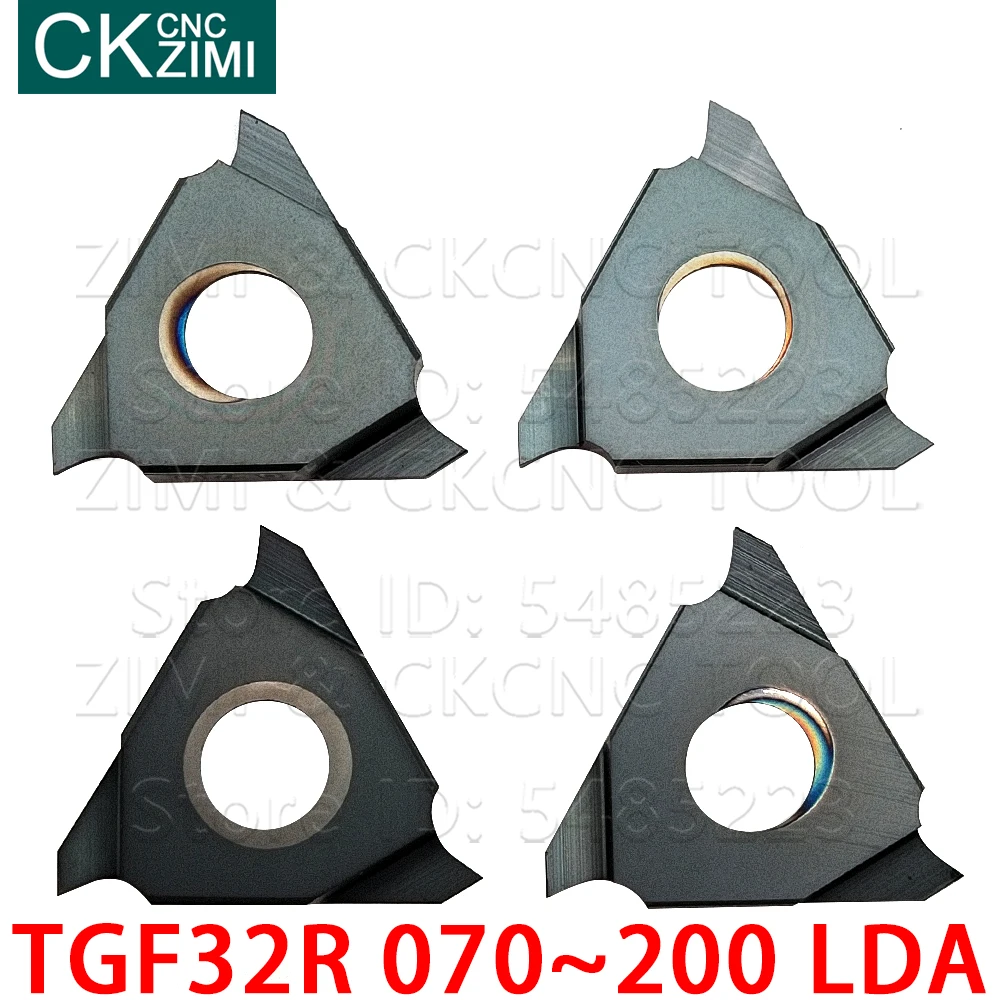 TGF32R 070 LDA 080 LDA 120 LDA 140 LDA 160 LDA 200 LDA hartmetall flach nut einsatz Interne Grooving Tools für edelstahl