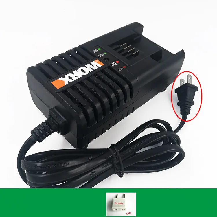 Ładowarka 100V-240V 20V do WORX 20V WA3851 WA3860 Rockwell WA3512 WG151e WG151 RW9161 WA3512 WA3511 RW9161 WG251 Ładowarka