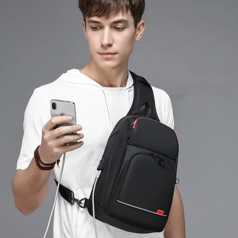 DIENQI 2021 New Multifunction Crossbody Bag for Men Anti-theft Shoulder Messenger Bags Male Waterproof Trip Sling Chest Bag Pack