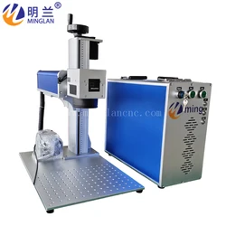 2024 Hot Sell Fiber Laser Marking Machine With Rotary 20W 30W or 50W Raycus Metal Engraving Machine Have Good Price