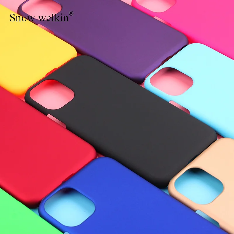For iPhone 14 13 Plus Case New Luxury Rubberized Matte Hard Plastic Back Cover For Apple iPhone 11 12 13 mini Pro Max Phone Case
