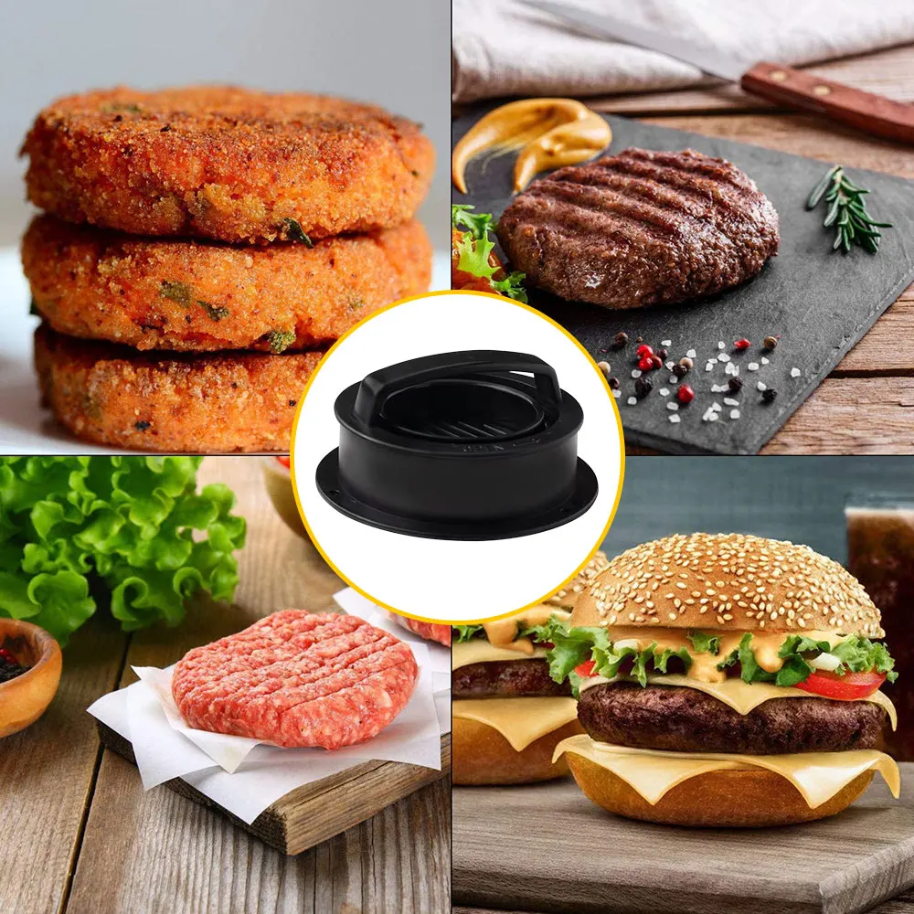 

ABS Hamburger Press Meat Pie Press Stuffed Burger Mold Maker with Baking Paper Liners Patty Pastry Tools BBQ Kitchen Accessories