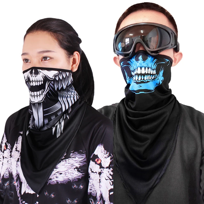 Máscara Facial Respirável Da Motocicleta, Lenço Triangular, Escudo Facial, Bandana Windproof, Snowboard, Inverno, 2021