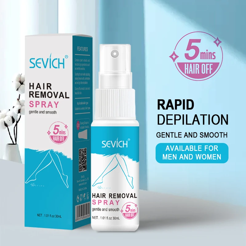 Sevich 30ml Herbal Hair Removal Spray Fast Painless Hair Removal Removes Underarm Hair Body Care Gentle Not Stimulating Removal