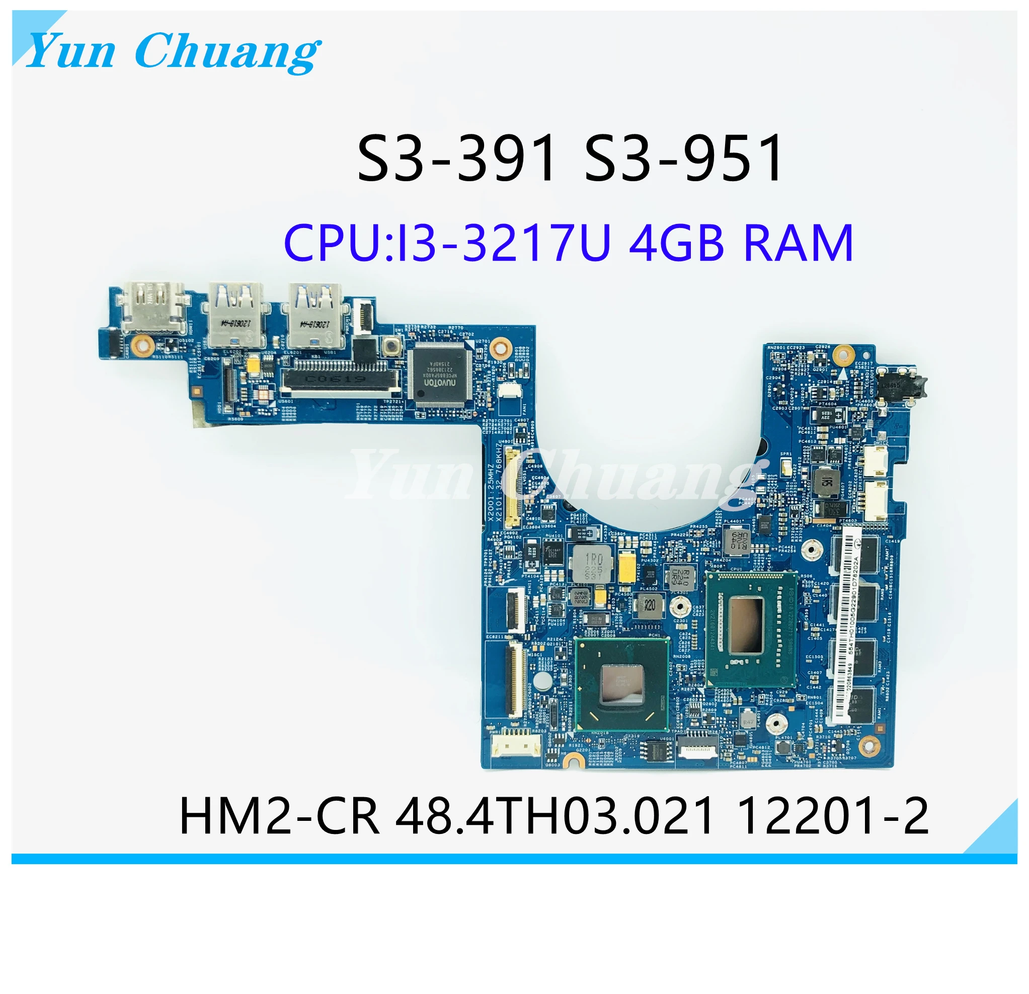 

HM2-CR UMA 48.4TH03.021 12201-2 для Aspire S3 S3-391 MS2346 материнская плата для ноутбука с i3 i5 i7-3th ЦП 4 Гб ОЗУ материнская плата Б/у