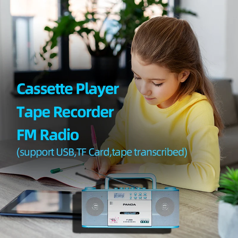 Cassetterecorder Stereospeler Tape naar USB-schijf/geheugenkaart MP3-converter-taal leren, lesgeven, luisteren naar muziek, nieuws