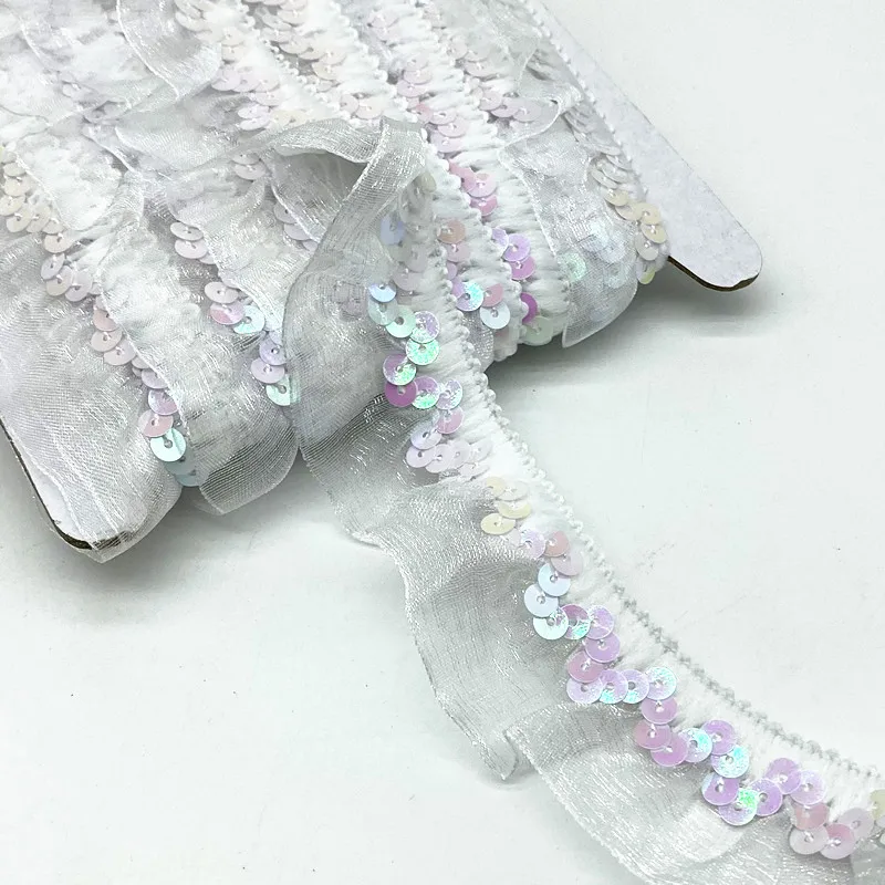 25mm Stretch Lace Trims Elastic Ribbon Stage Performance Party Cosplay Wedding Clothes DIY Sewing Garments Accessories