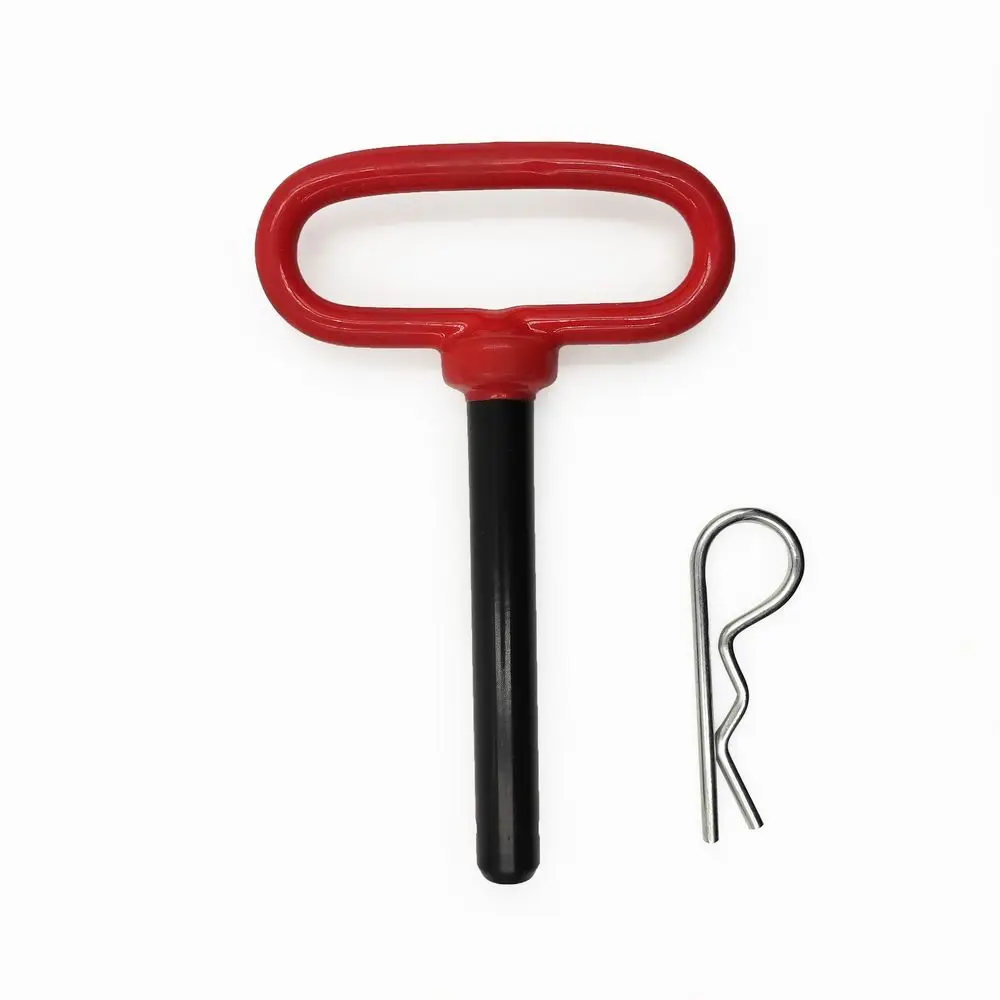 Trailer Tow Hitch Lock Pin with Rubber-Coated Handle, Red Head Hitch Pin,