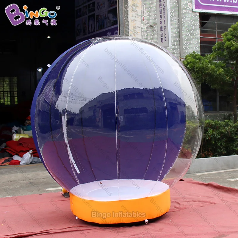 Hand-Made 2 meters high inflatable bubble ball for decoration / Exquisite inflatable christmas snow ball toys