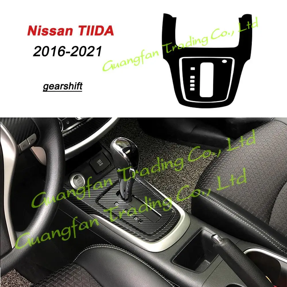 

Для Nissan TIIDA 2016-2021 панель Центрального управления дверная ручка 3D/5D наклейки из углеродного волокна Переводные картинки аксессуары для стайлинга автомобиля