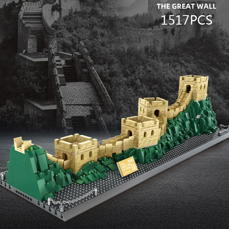 

World Famous Historical Architecture China Great Wall Building Block Construction Model Brick Educational Toy Collection Gift