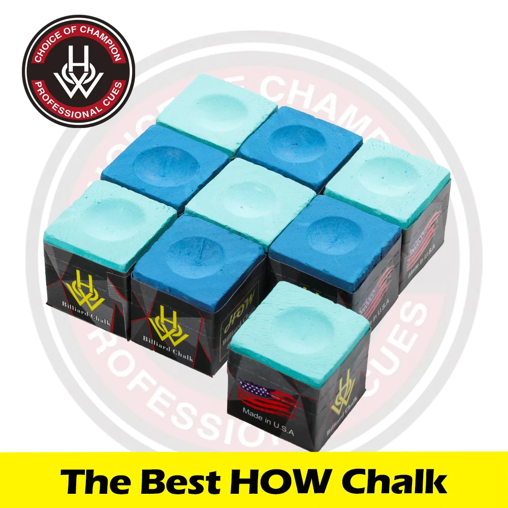 HOW Chalk Billiard Cue Tailor-made Chalk Snooker Chalk Powder Pool Chalk 2 Pieces Per Box Two color options Billiard Accessories