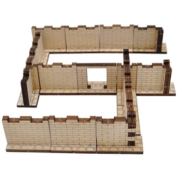 3D Modular Terrain Tiles, Dungeon Brick Walls, Corte a Laser em Madeira, Conjunto de 16, 2 in x 1 in, Escala de 28mm