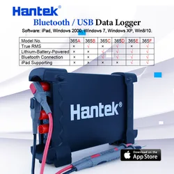 Hantek Bluetooth/USB Data Logger True RMS Voltage Current Resistance Capacitance Diode Recorder support ipad 365A/B/C/D/E/F
