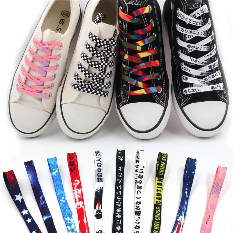 Flat Candy Color Gradient Shoe Laces Party Camping Boots Shoelace Canvas Strings Length 50Cm 80Cm 100Cm 120Cm Shoes Woman Men