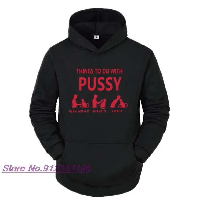 2021 Hot Sale Cat Dad Hoodies Funny Things To Do With Pussy Tops Pet Family Cotton Sweatshirt High Quality Winter Leisure Hoodie