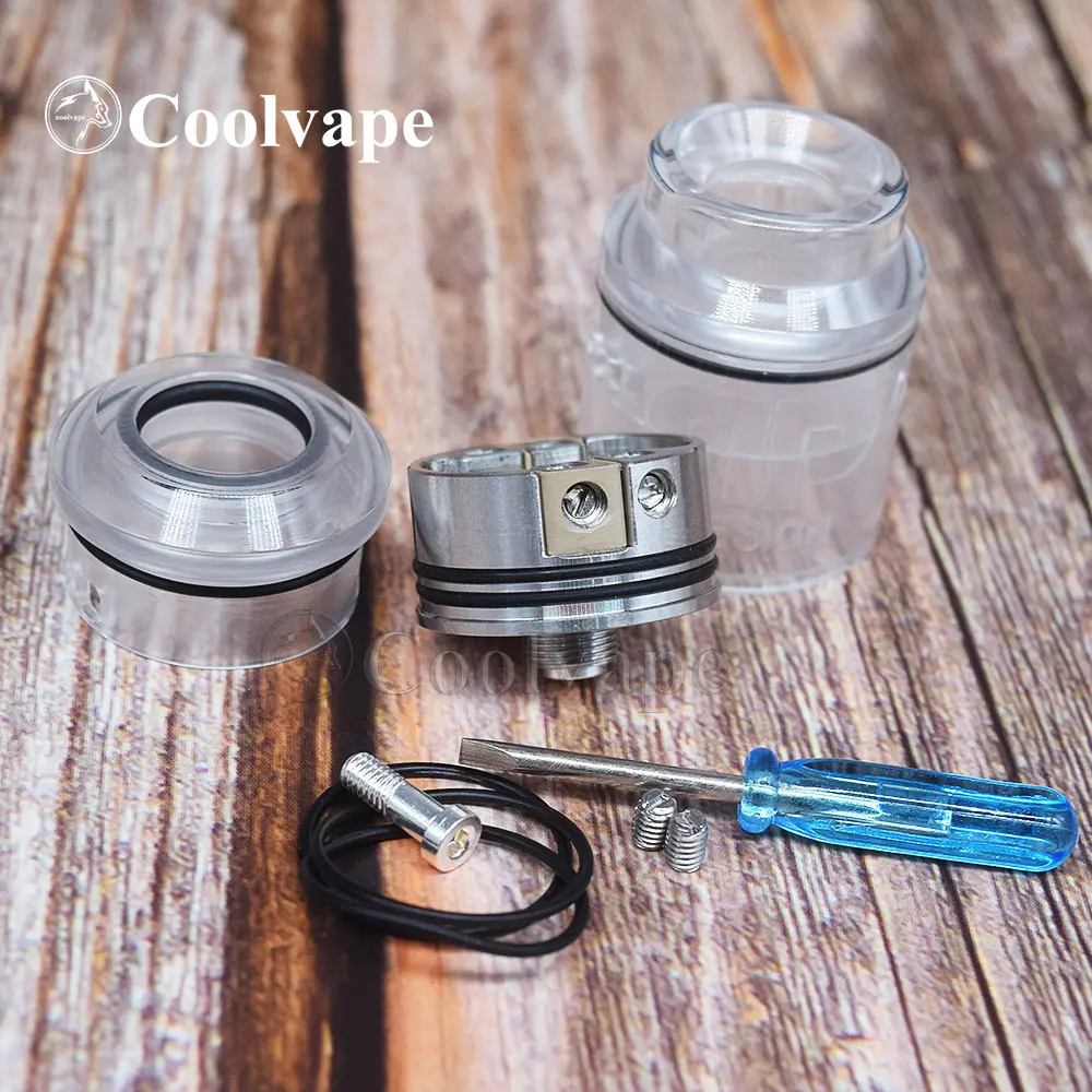 Coolvape QP KALI V2 RDA Đường Kính 25Mm Vape Xe Tăng Atomizer Phù Hợp Với 510 Sợi Bản Mod VS Fatality Juggerknot Mini RTA HAKU VENNA V2 Rda