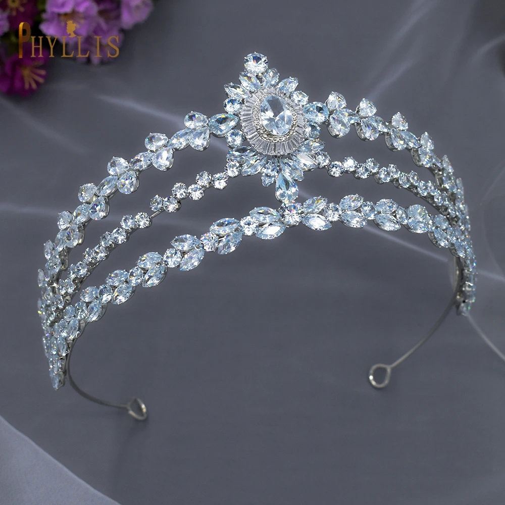 Diadème de mariage de luxe pour femmes, boucles d'oreilles, bijoux de cheveux, coiffure de patients, accessoires de cheveux de mariée, bande de sauna sur couronne, A384 AAA