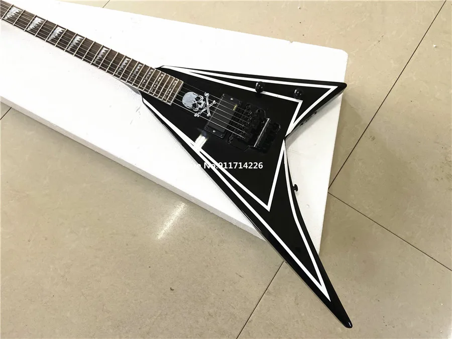 Free shipping for high quality custom version of Dovetail Fork Skull Signature electric guitar