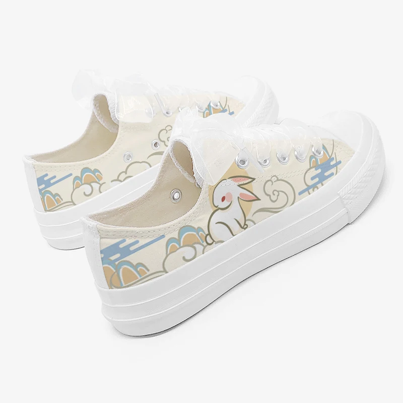 Amy and Michael Original Designers Canvas Shoes Fashion Ladies Casual Flat Hand Painted Espadrilles Cute Woman Vulcanize Shoes