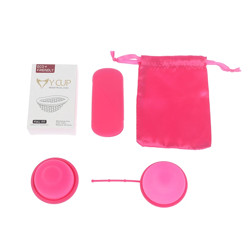 Menstrual Cup Disc Extra-Thin Silicone Menstrual Disk Tampon Or Pads Alternative