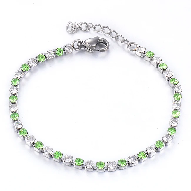 Verschiedenfarbiges Klassisches Zironia Luxus-Tennisarmband Hochzeit Edles Schmuckgeschenk – Detail 3