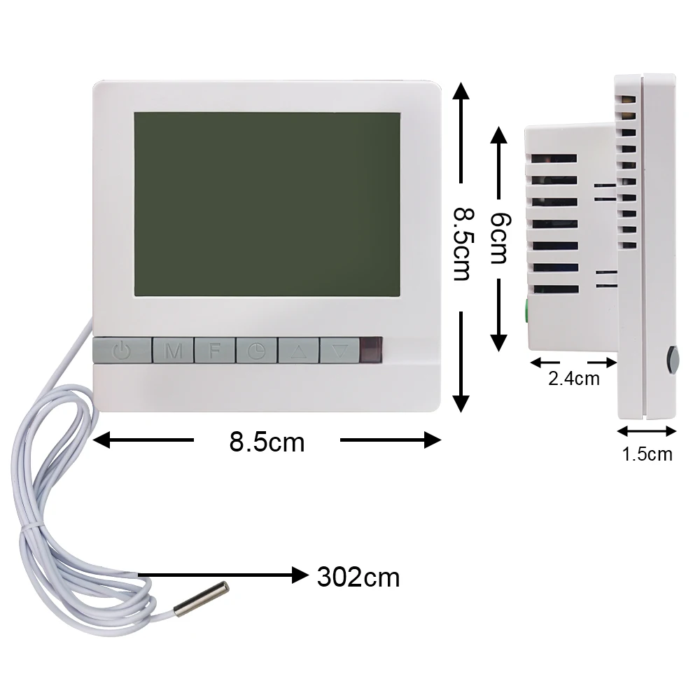 230V 16A Regolatore di Temperatura del Termostato Display LCD Schermo Settimanale Programmabile Termostato Ambiente con Modalità Manuale