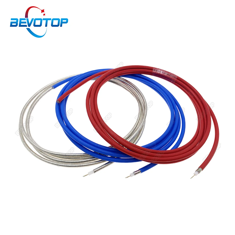 1M 3M 5M 10M Semi-Flexible RG402 Cable High Frequency Test Cable 50ohm RF Coaxial Cable Pigtail Jumper Blue/Red/Silver