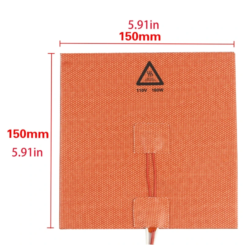 Imagem -03 - Almofada de Aquecimento de Borracha de Silicone 400*400 mm 220v 600w para Cama de Aquecimento da Impressora 3d