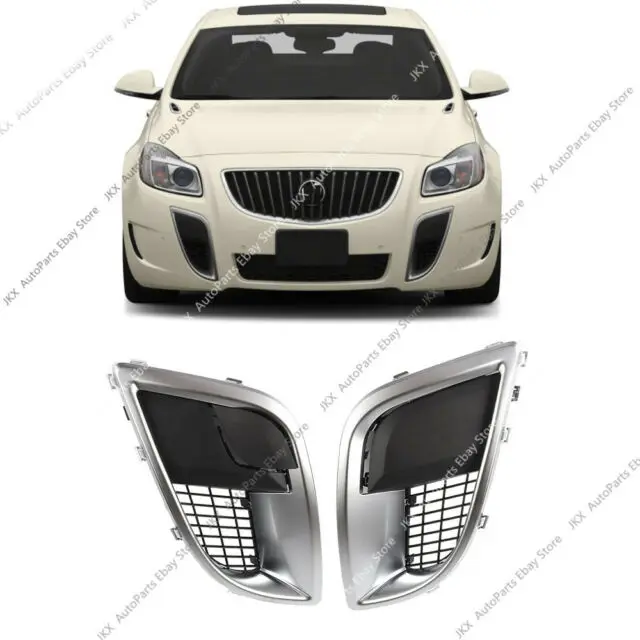 For Buick Regal GS 2009-2017 High quality Front Bumper Fog Light Mesh Grille Bezels ABS_ 2pcs